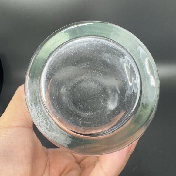 Pasabahce Glass Vase Vessel Tall Clear With White Floral Butterfly Pattern VTG - Picture 7 of 10